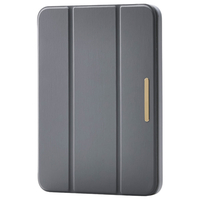 エレコム iPad mini(A17 Pro)用フラップケース 薄型軽量 CHIC STYLE スリープ対応 チャコールグレー TB-A25SWVJM3GY