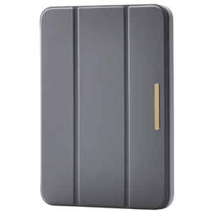 エレコム iPad mini(A17 Pro)用フラップケース 薄型軽量 CHIC STYLE スリープ対応 チャコールグレー TB-A25SWVJM3GY-イメージ1