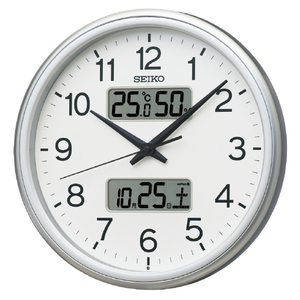 SEIKO 電波掛時計 銀色メタリック塗装 KX275S SEIKO 電波掛時計 銀色メタリック塗装 KX275S