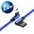 JTT アルミヘッド両L型ケーブル for Type-C(2．0m) ブルー AHLTC20-BL-イメージ1