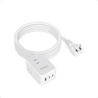 TESSAN コード式6ポート電源タップ(スイングプラグ) PS01CJP