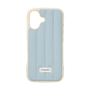 NATURAL　design iPhone17用 背面型ケース FLUFFY ペールブルー IP25-61-FFYH03-イメージ1