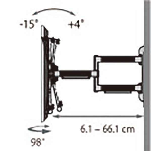 SANUS フルモーションマウント ブラック CILF226-B1 