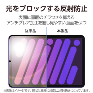 エレコム iPad mini(A17 Pro)/iPad mini(第6世代)用紙心地フィルム 反射防止 文字用 なめらかタイプ TB-A24SFLAPNS-イメージ6