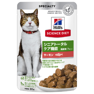 日本ヒルズ・コルゲート サイエンス・ダイエット 猫用 シニアトータルケア機能 7歳以上 サーモン パウチ 85g SDﾈｺﾖｳｼﾆｱﾄ-ﾀﾙｹｱｻ-ﾓﾝ85G-イメージ1