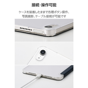 エレコム iPad mini(A17 Pro)用フラップケース 薄型軽量 背面クリア 2アングル ネイビー TB-A25SWVNV-イメージ8
