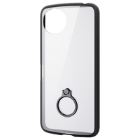 エレコム AQUOS wish5用 TOUGH SLIM LITE ハイブリッドケース フレームカラー リング付 ブラック PM-S251TSLFCRBK