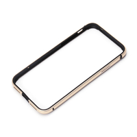 PGA iPhone X用アルミ+TPUハイブリッドバンパー ゴールド PG-17XBP06GD