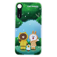 LINE FRIENDS iPhone XR用ケース LIGHT UP CASE テーマ フォレスト KCL-LCT007