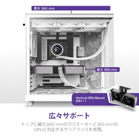 NZXT CC-H61FW-01 ミドルタワー型PCケース H6 Flow デュアルチャンバー