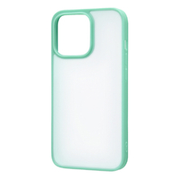 レイアウト iPhone 13 Pro用マットハイブリッド SHEER シアーホワイト/ミント RT-P32BS4/WMG