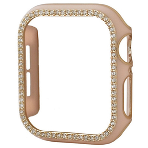 GAACAL Apple Watch Series 4-6/SE1-2 [40mm]用スワロフスキーフレーム ピンク×ゴールド W00065PG2-イメージ1