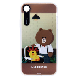 LINE FRIENDS iPhone XR用ケース LIGHT UP CASE テーマ ヘアドレッサー KCL-LCT008-イメージ1