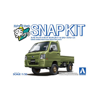 アオシマ 1/32 スバル サンバー トラック カスタムホイール(オリーブグリーン) Aﾗｸﾌﾟﾗ05CUOGｻﾝﾊﾞ-COｸﾞﾘ-ﾝ