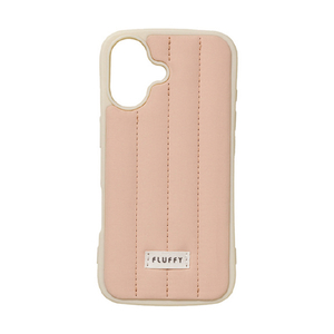 NATURAL　design iPhone17用 背面型ケース FLUFFY コーラル IP25-61-FFYH05-イメージ1