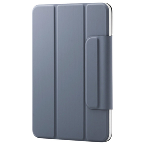 エレコム iPad mini(A17 Pro)用フラップケース 超薄型 マグネット着脱 スリープ対応 ブルーグレー TB-A25SWVPF2BG-イメージ1