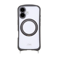 NATURAL　design iPhone17用 背面型ケース I．COLOR+ チャコール IP25-61-ICMG01