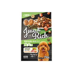 サンライズ 成犬用じゅわリッチ 国産地鶏・和牛入り(750g) ｼﾞﾕﾜﾘﾂﾁｼﾞﾄﾞﾘﾜｷﾞﾕｳｲﾘ750G-イメージ1