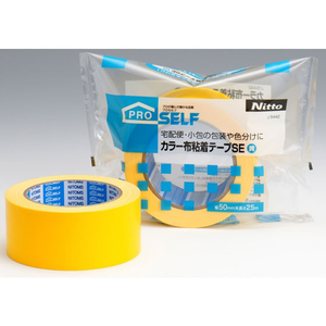 ニトムズ カラー布粘着テープSE 50mm×25m 黄 FC77841-J5442-イメージ1