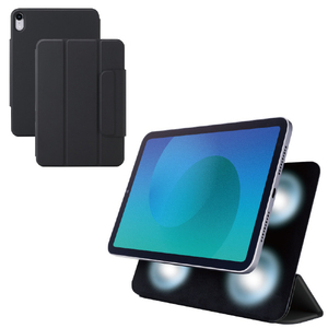 エレコム iPad mini(A17 Pro)用フラップケース 超薄型 マグネット着脱 スリープ対応 ブラック TB-A25SWVPF2BK-イメージ2