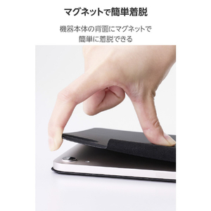 エレコム iPad mini(A17 Pro)用フラップケース 超薄型 マグネット着脱 スリープ対応 ブラック TB-A25SWVPF2BK-イメージ4