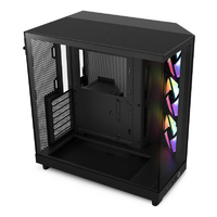 NZXT ミドルタワー型PCケース H6 Flow デュアルチャンバー エアフローケース RGBモデル ブラック CC-H61FB-R1