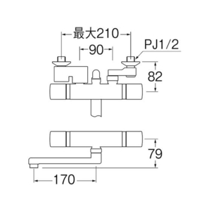 ＳＡＮＥＩ サーモシャワー混合栓 FC100JX-1147107-イメージ5