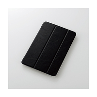 エレコム iPad mini用フラップカバー/背面クリア/ソフトレザーフラップ/2アングル ブラック TBA19SWVBK