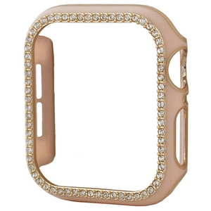 GAACAL Apple Watch Series 1-3 [42mm]用スワロフスキーフレーム ピンク×ゴールド W00065PG3-イメージ1
