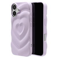 ラスタバナナ iPhone17用MY．DECOR ハートウェーブTPUケース パープル 8966IP5ATPPU