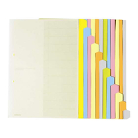 コクヨ カラー仕切カード(ファイル用) A4タテ 12山 2穴 1組 1冊 F805033ｼｷ-80N