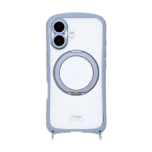 NATURAL　design iPhone17用 背面型ケース I．COLOR+ スカイブルー IP25-61-ICMG02-イメージ1