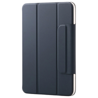 エレコム iPad mini(A17 Pro)用フラップケース 超薄型 マグネット着脱 スリープ対応 ネイビー TB-A25SWVPF2NV