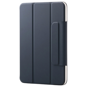 エレコム iPad mini(A17 Pro)用フラップケース 超薄型 マグネット着脱 スリープ対応 ネイビー TB-A25SWVPF2NV-イメージ1