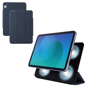 エレコム iPad mini(A17 Pro)用フラップケース 超薄型 マグネット着脱 スリープ対応 ネイビー TB-A25SWVPF2NV-イメージ2