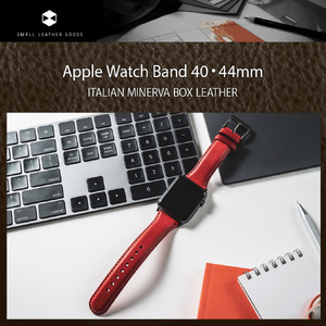 SLG Design Apple Watch 49/45/44/42mm用バンド  Italian Minerva Box Leather ブラウン SD18391AW-イメージ5