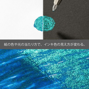 ぺんてる カラーボールペン デュアルメタリック 1.0mm ブルー+メタリックGR FCE370U-K110-DC-イメージ3