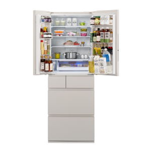 パナソニック 【フレンチドア】542L 6ドア 冷凍冷蔵庫 マットライトベージュ NR-F54EY3-C-イメージ2