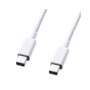 サンワサプライ ミニDisplayPortケーブル（1m） ホワイト KC-DPMM1W-イメージ1