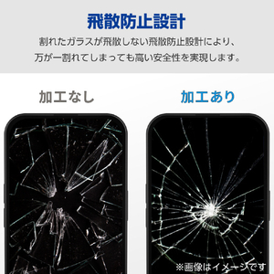 エレコム AQUOS wish4用ガラスフィルム フレーム付き 高透明 ブラック PM-S241FLGF-イメージ7