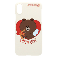 LINE FRIENDS iPhone XR用ケース SLIM FIT CUPID LOVE ブラウンキューピッド KCL-SCL028