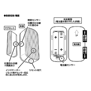 カシムラ スマート開閉センサー ホワイト KJ-192-イメージ2
