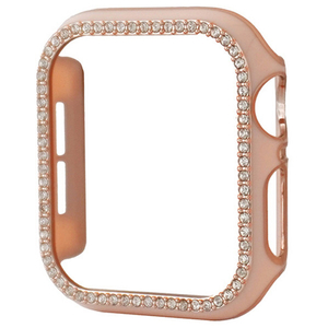 GAACAL Apple Watch Series 1-3 [38mm]用スワロフスキーフレーム ピンク×ローズゴールド W00065PR1-イメージ1