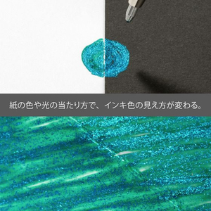ぺんてる カラーボールペン デュアルメタリック 1.0mm グリーン+メタリックBL FCE371U-K110-DD-イメージ3