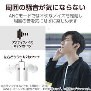 エレコム 完全ワイヤレスヘッドホン ホワイト LBT-TWS15WH2-イメージ3