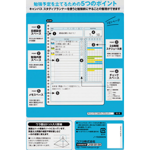 コクヨ キャンパス スタディプランナー ルーズリーフ デイリー罫 B5 30枚 F025365-ﾉ-Y836MD-イメージ2