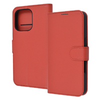 レイアウト iPhone 16 Pro用Like standard 耐衝撃 マグネットベルト シンプル 手帳型レザーケース レッド RT-P47ELC1/R
