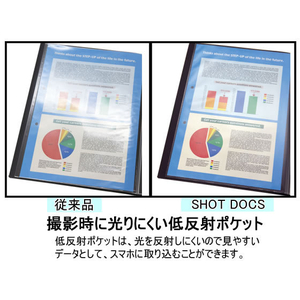 キングジム ショットドックス名刺ホルダー コンパクト120名用 黒 F878111-42SDｸﾛ-イメージ4