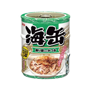 アイシア 海缶ミニ3P 削り節入りかつお 180g(60g×3缶) FCU9261-UM3-4-イメージ1