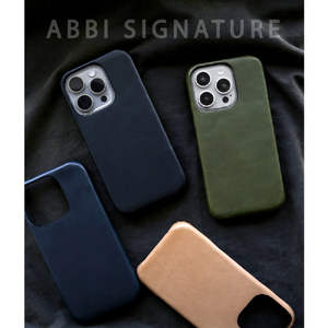 ABBI SIGNATURE iPhone 16 Pro Max用LISCIO イタリアンレザー MagSafe対応バックカバー オリーバ ABS27393I16PM-イメージ13